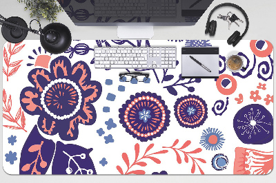 Desk mat abstract flowers