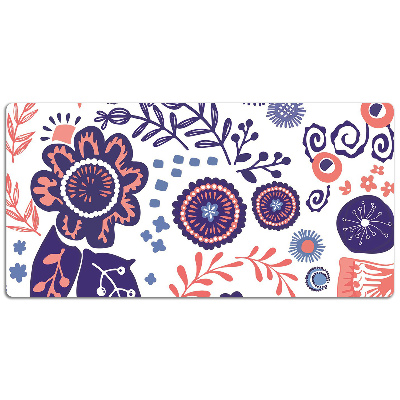 Desk mat abstract flowers