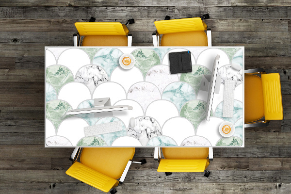 Large desk mat for children scallops