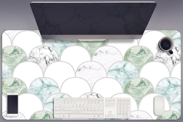 Large desk mat for children scallops
