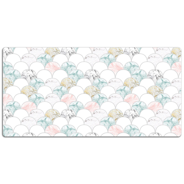 Full desk protector pastel marble