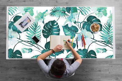 Full desk pad tropical leaves