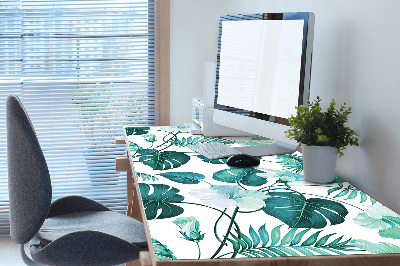 Full desk pad tropical leaves