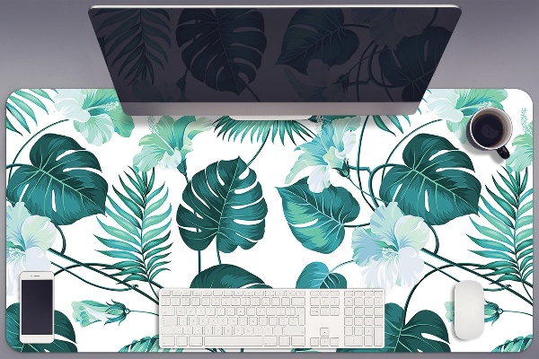 Full desk pad tropical leaves