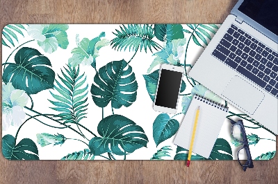 Full desk pad tropical leaves