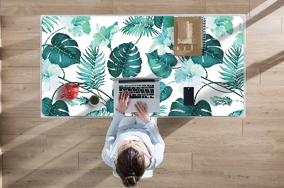 Full desk pad tropical leaves