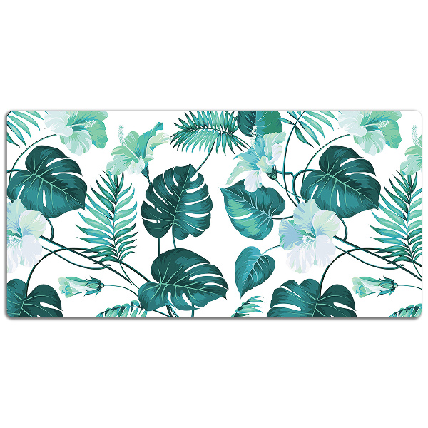 Full desk pad tropical leaves