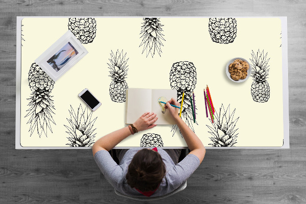 Large desk pad PVC protector pineapple pattern