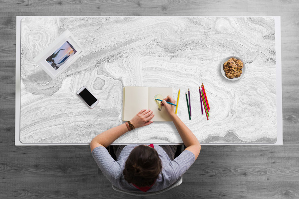 Large desk mat table protector Stone pattern