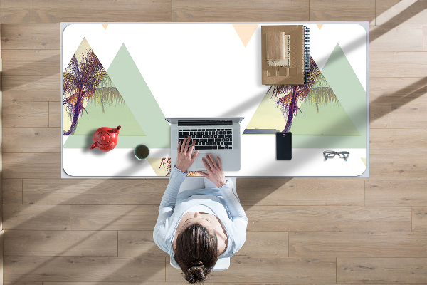 Desk mat Palm trees in triangles
