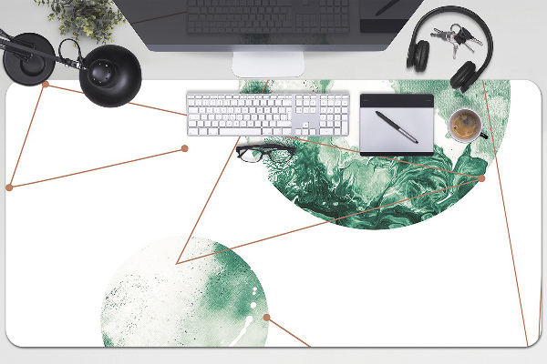 Desk mat marble moons