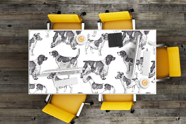 Large desk mat for children dogs pattern