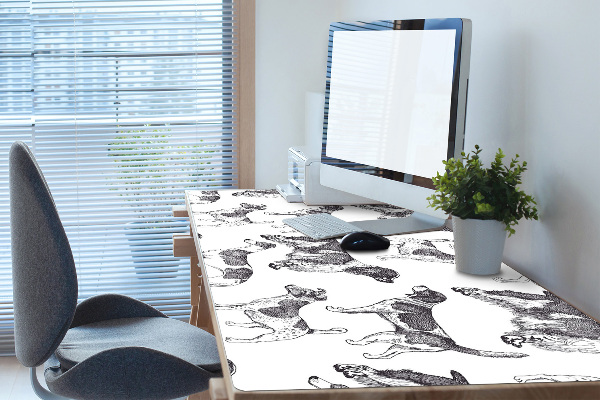 Large desk mat for children dogs pattern