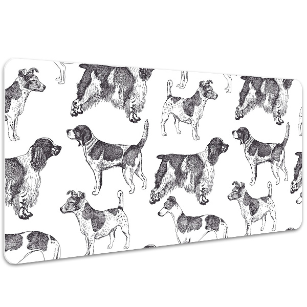 Large desk mat for children dogs pattern
