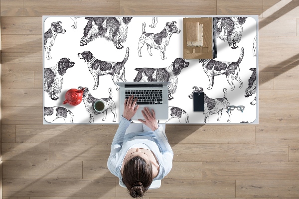 Large desk mat for children dogs pattern