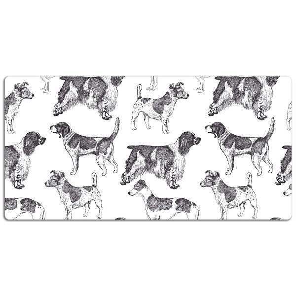 Large desk mat for children dogs pattern