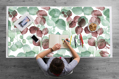 Large desk mat table protector floral pattern