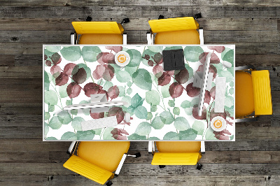 Large desk mat table protector floral pattern