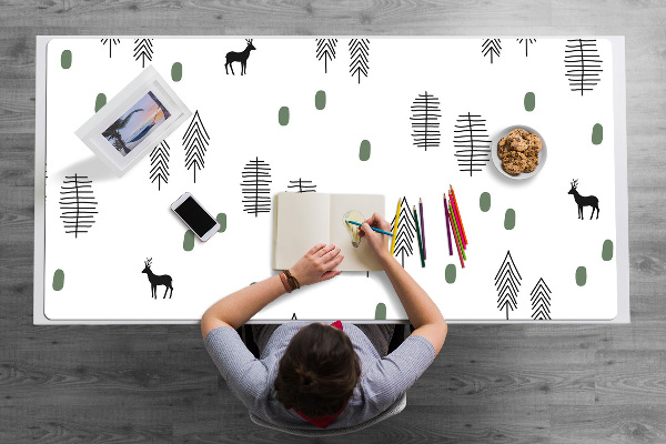 Desk pad Deer in the forest