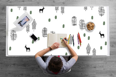 Desk pad Deer in the forest