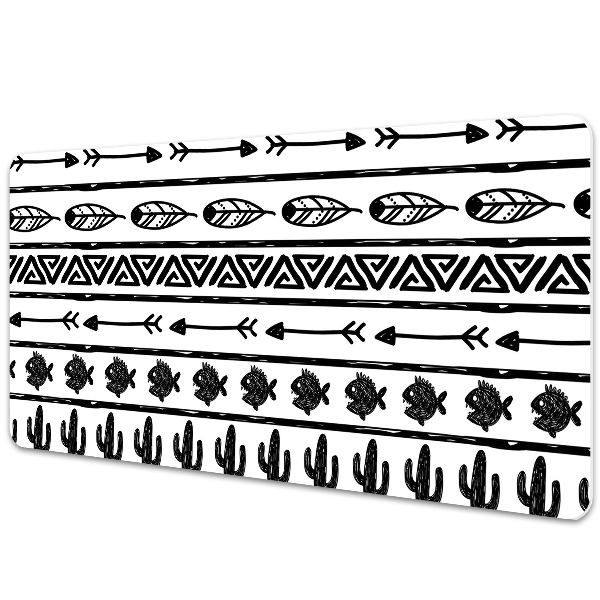 Full desk pad Boho black and white