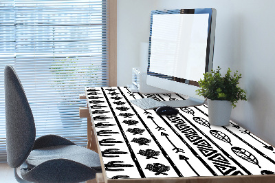 Full desk pad Boho black and white