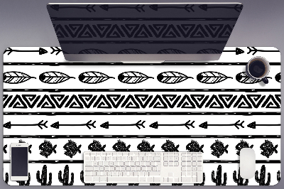 Full desk pad Boho black and white