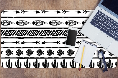 Full desk pad Boho black and white