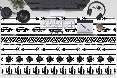 Full desk pad Boho black and white