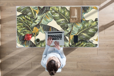 Full desk pad tropical leaves