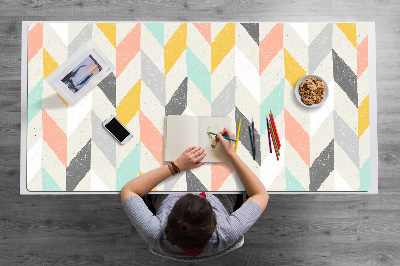 Full desk pad Pastel herringbone