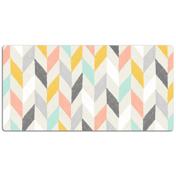 Full desk pad Pastel herringbone