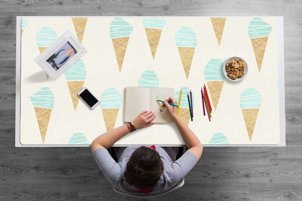 Large desk mat for children ice pattern
