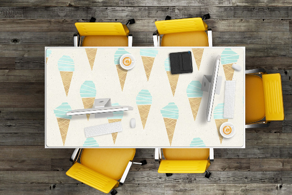 Large desk mat for children ice pattern