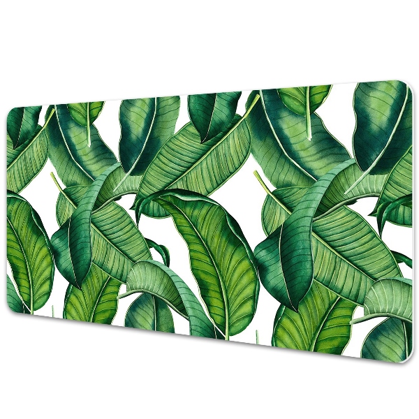 Desk mat Green large leaves