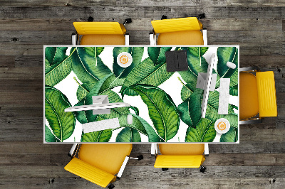 Desk mat Green large leaves