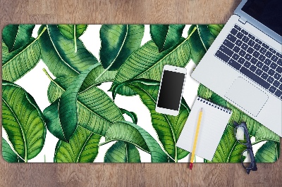 Desk mat Green large leaves