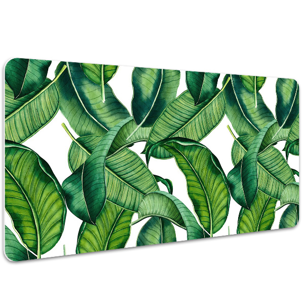 Desk mat Green large leaves