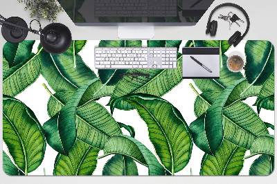 Desk mat Green large leaves