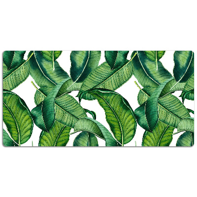 Desk mat Green large leaves