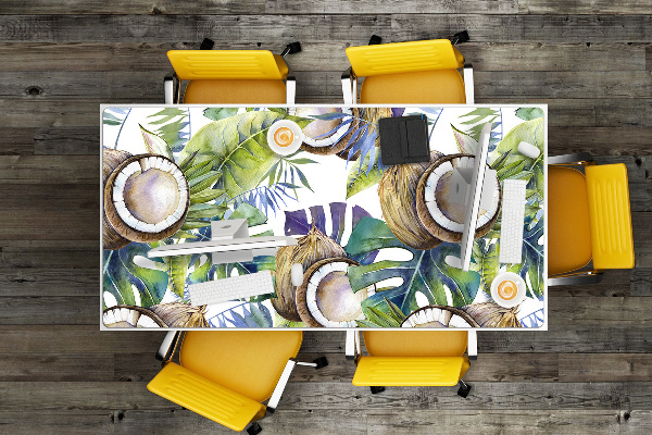 Desk pad Coconuts and leaves