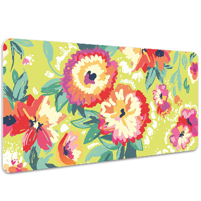 Desk pad Colorful flowers