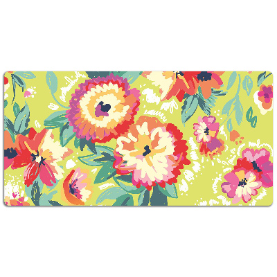 Desk pad Colorful flowers