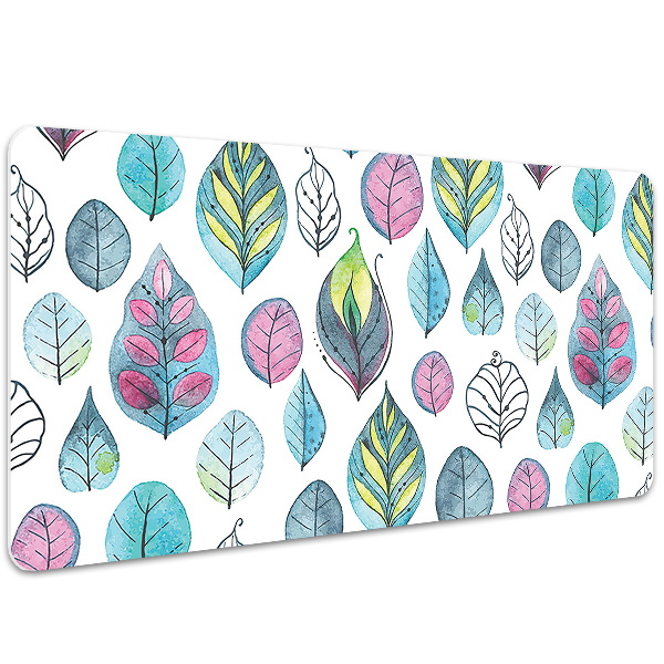 Desk mat cartoonish leaves