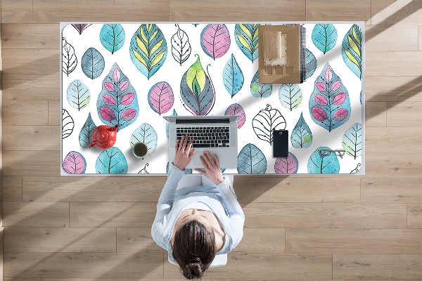 Desk mat cartoonish leaves