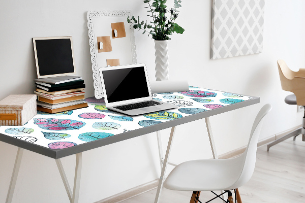 Desk mat cartoonish leaves