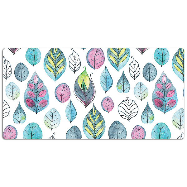 Desk mat cartoonish leaves
