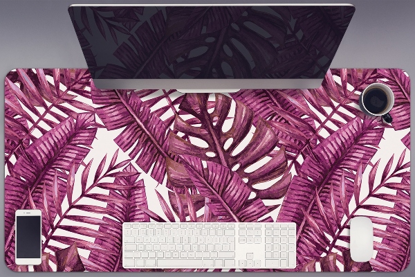Full desk pad tropical leaves