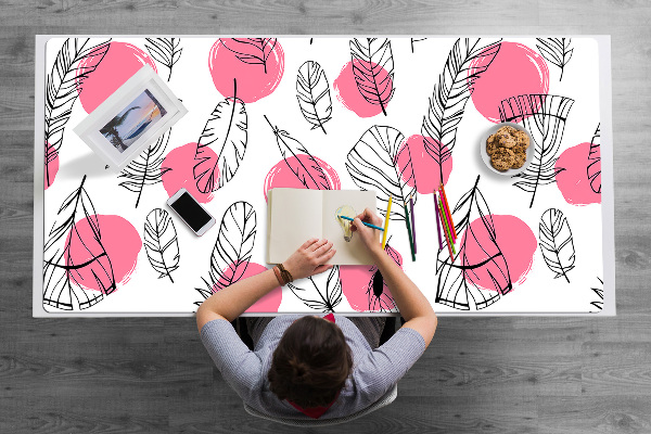 Full desk mat Feathers and dots