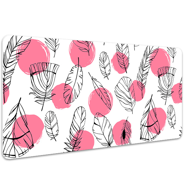Full desk mat Feathers and dots